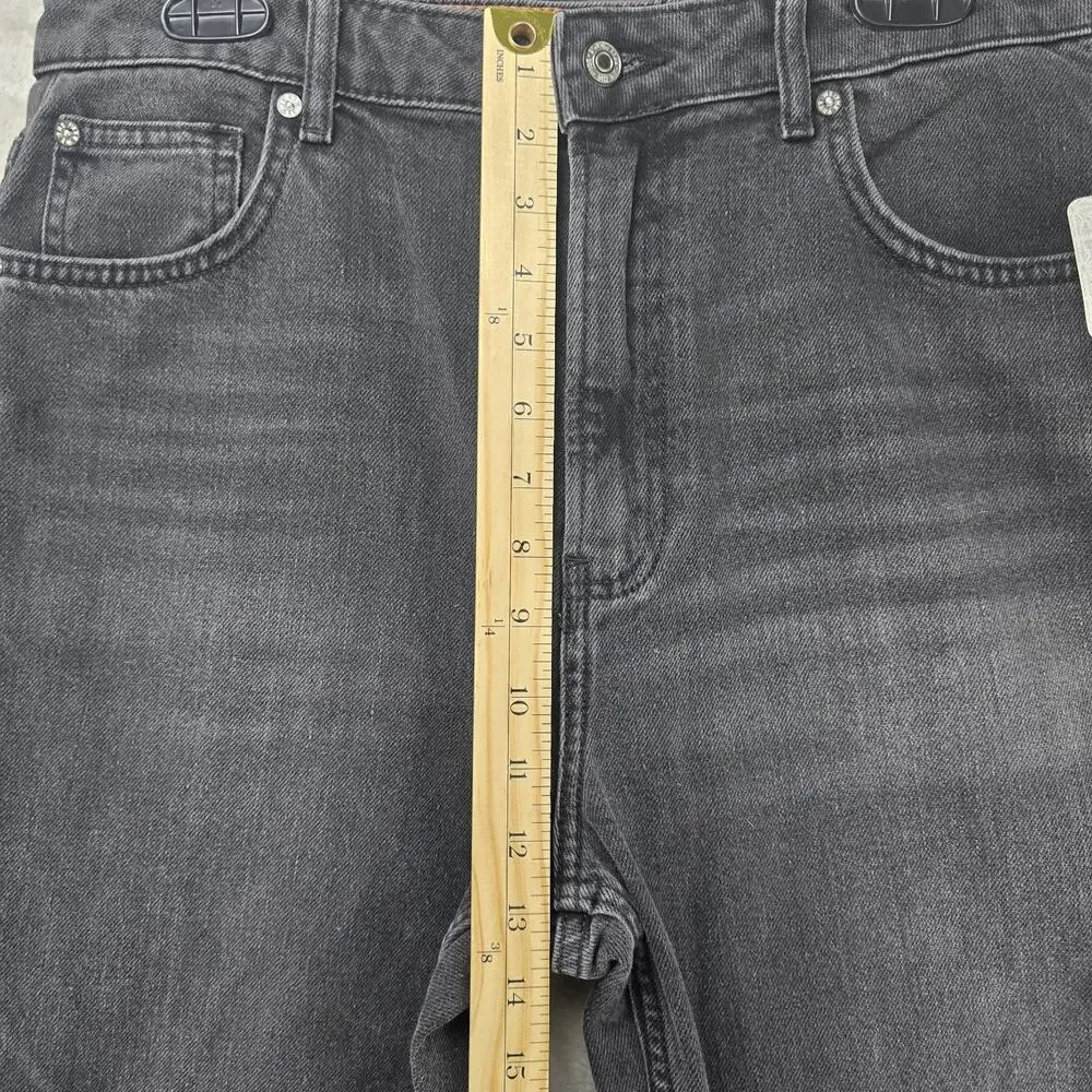Free People We The Free Pacifica Slim Straight Leg Jeans Sz 32 Black (32x27) NWT - Picture 16 of 16